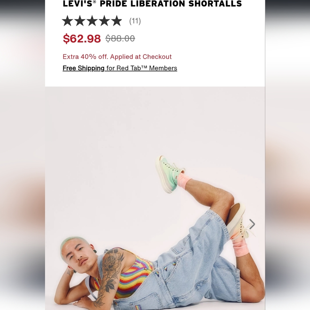 Levi's Pride Liberation Shortalls